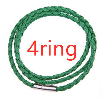 Personalized Braided Leather Name Bracelet for Men