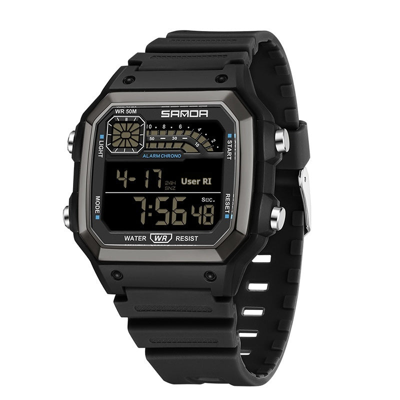 Thin Square Luminous Waterproof Sports Watch
