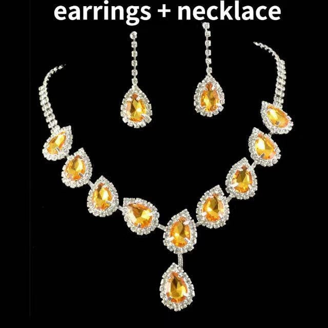 Dazzling Zirconia Gemstone Jewelry Set