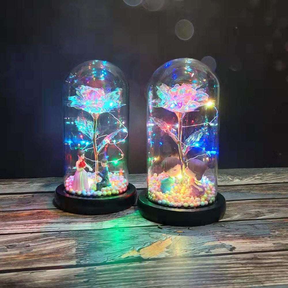 Eternal Rose in Glass Flask