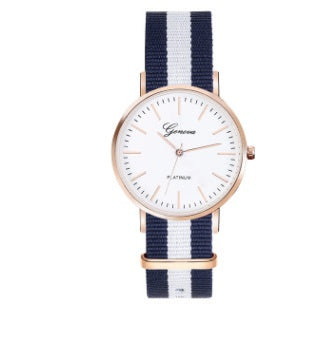 Trendy Canvas Strap Quartz Couple Watch