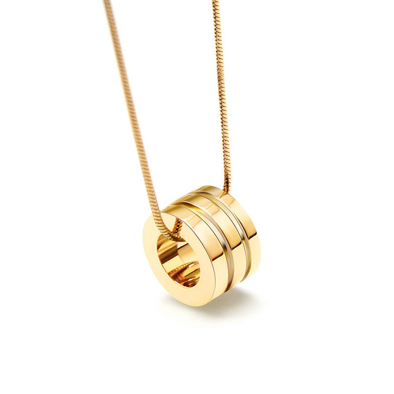Titanium Steel Screwdriver Necklace with 18K Gold Plating