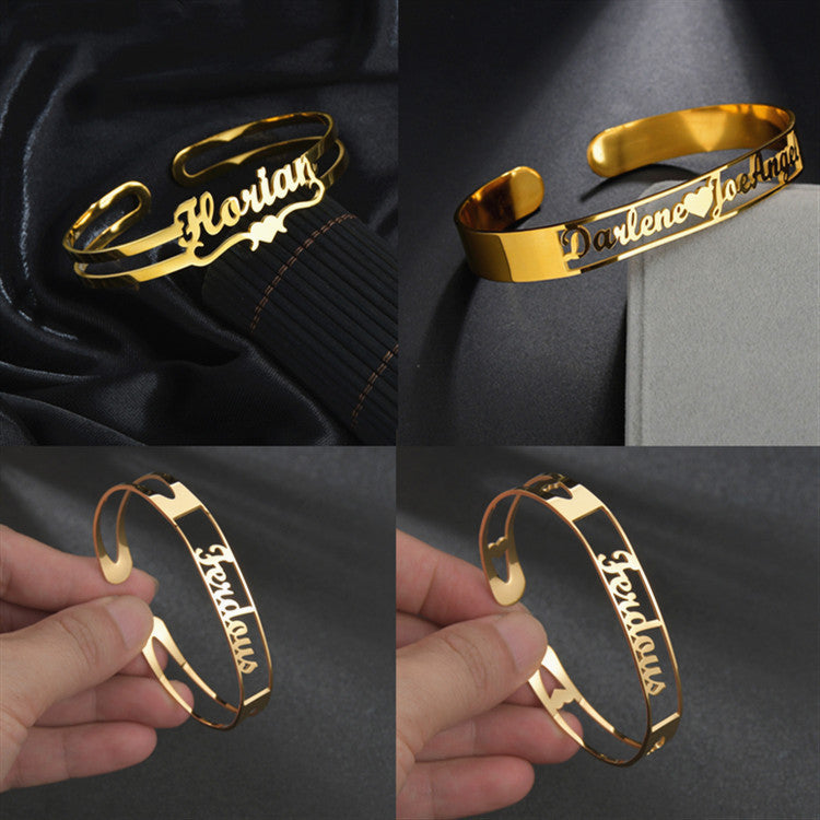 Personalized Name Stainless Steel Bangle