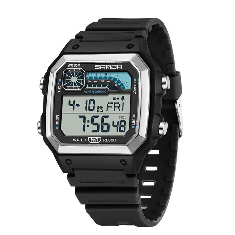 Thin Square Luminous Waterproof Sports Watch