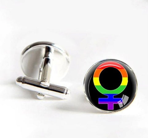 Gay Pride Rainbow Cufflinks