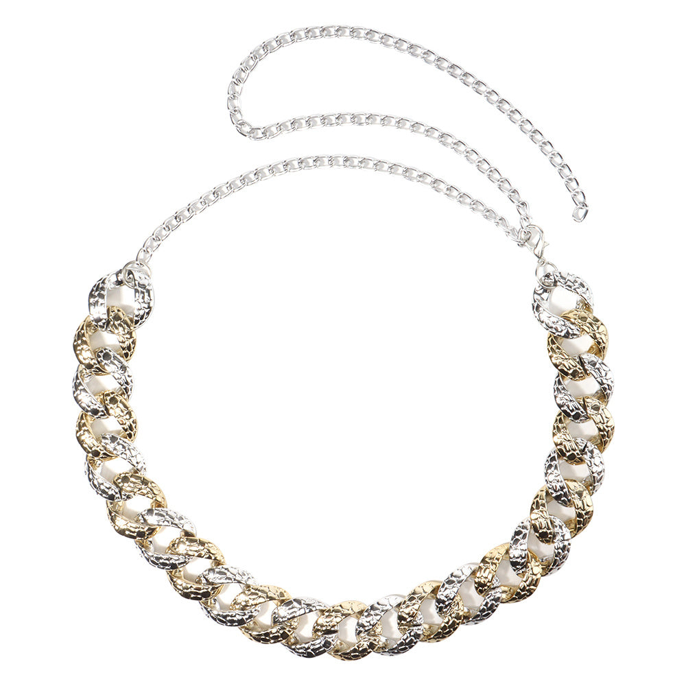 Dainty Punk Adjustable Waist Chain - Silver & Gold Waist Jewelry