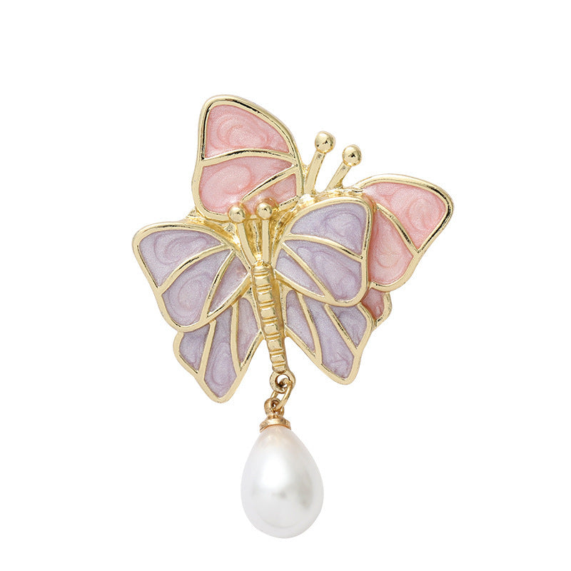 Tender Butterfly Enamel Brooch