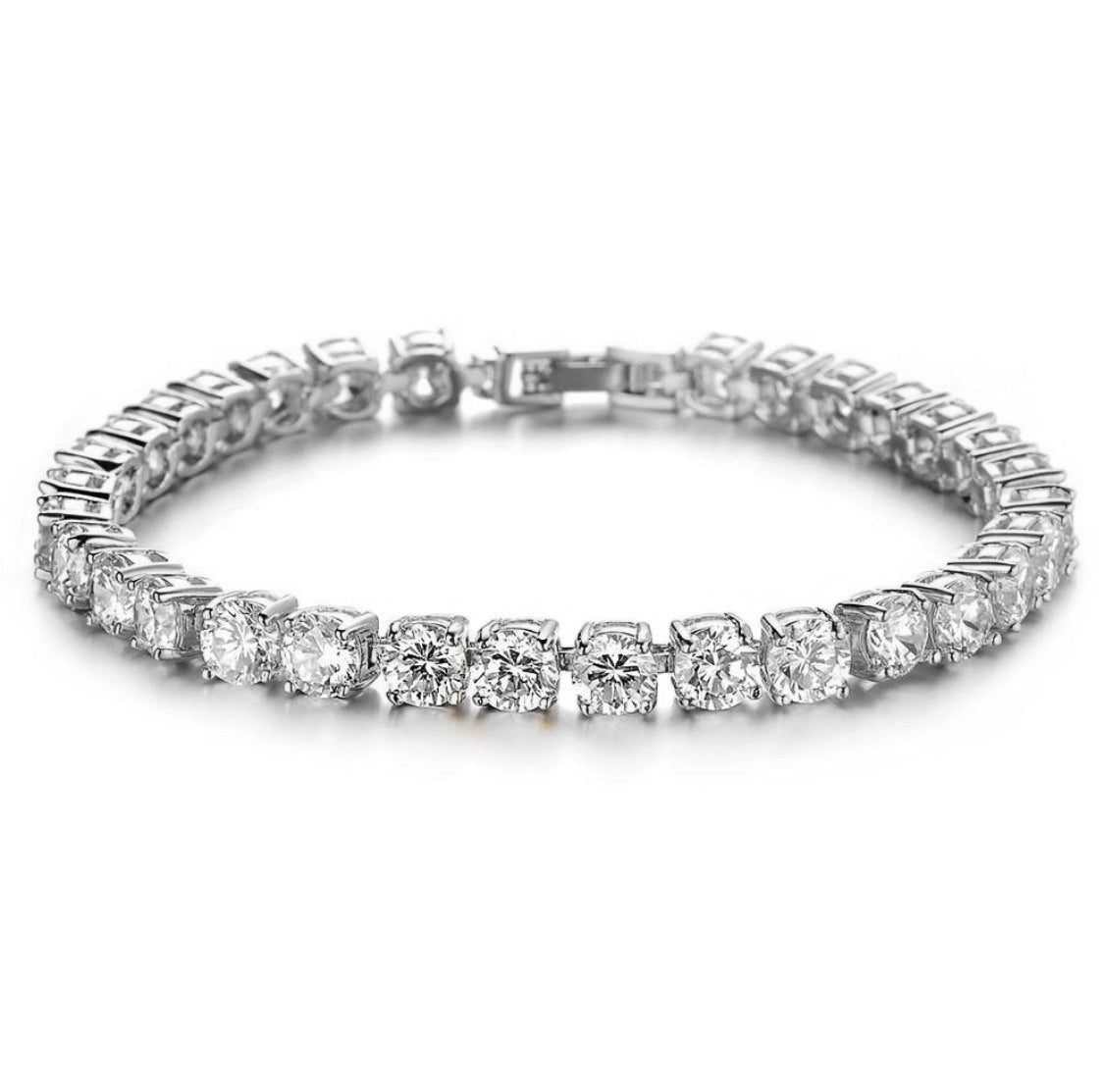 Sparkling Iced Out Single Row Rhinestone Bracelet
