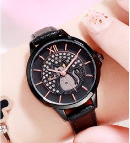 Girls' Quartz Wristwatch with Cat Design