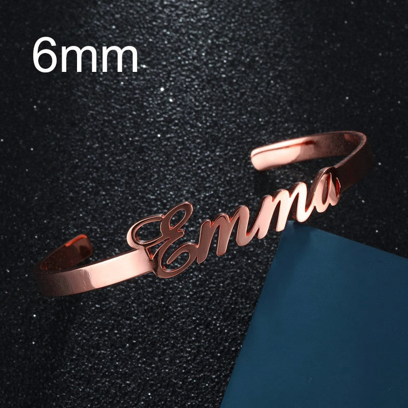 Personalized Name Stainless Steel Bangle