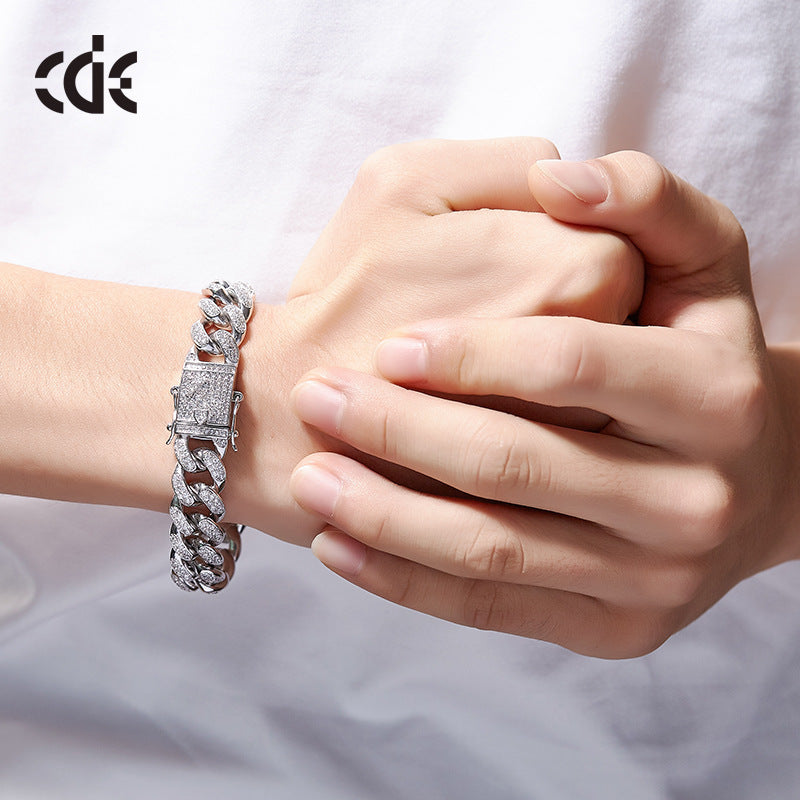 Men's Zircon Cuban Chain Bracelet