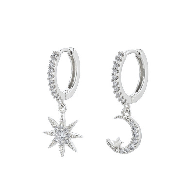 Celestial Charm Gold-Plated Hoop Earrings