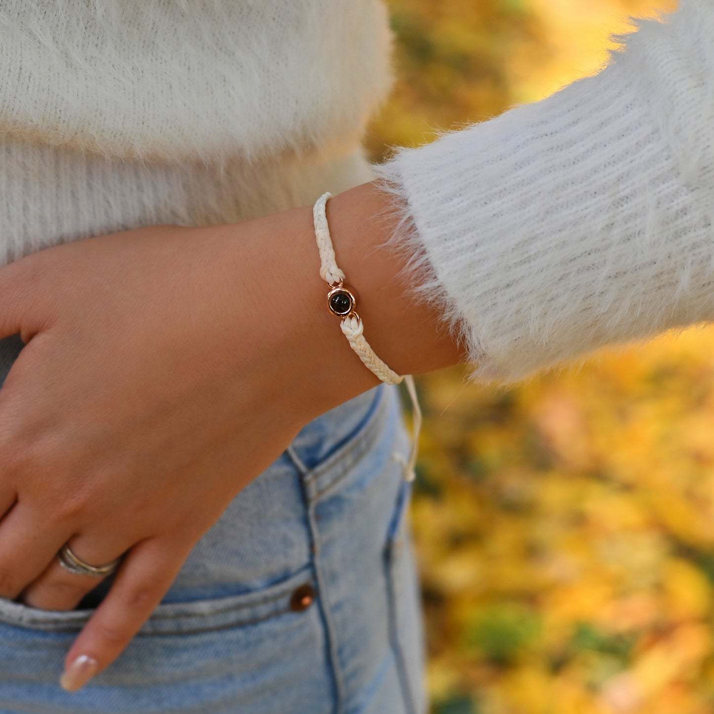 Custom Photo Projection Braided Bracelet