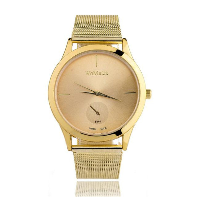 Chic Unisex Minimalist Mesh Belt Quartz Watch