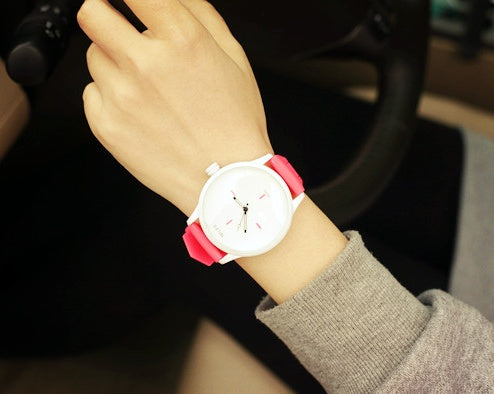 Dynamic Silicone Band Quartz Couple Watch