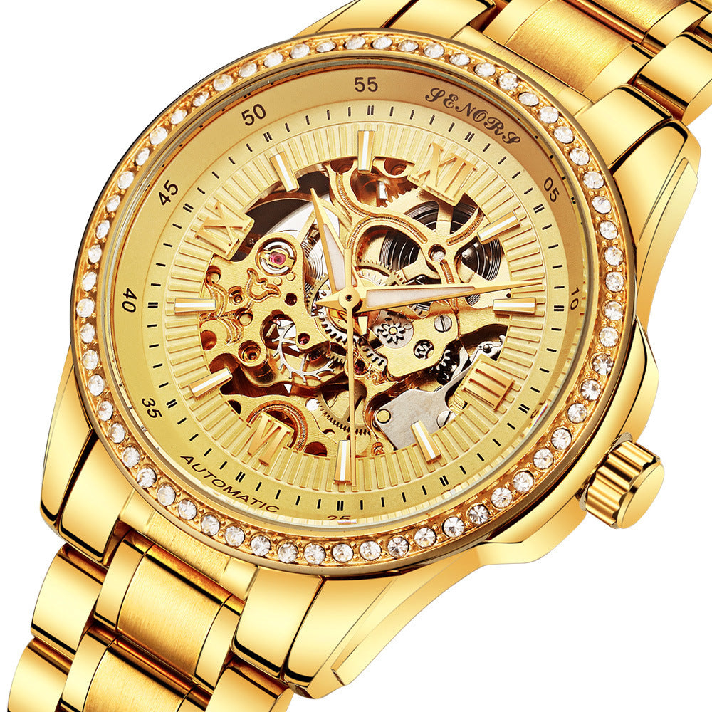 Men's Hollow Automatic Mechanical Business Watch