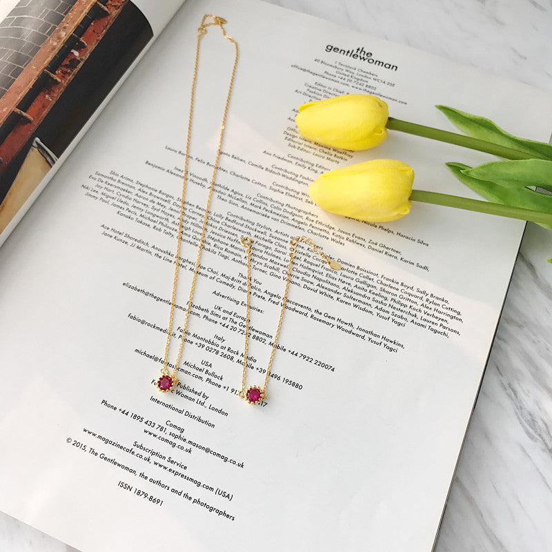 Elegant Golden Red Jasper Necklace