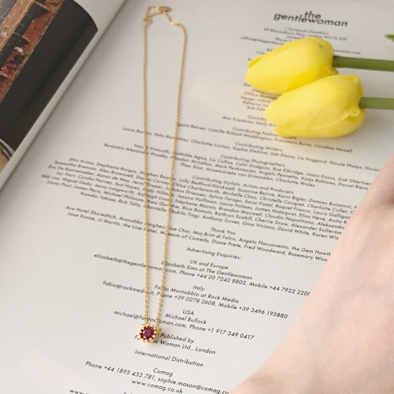 Elegant Golden Red Jasper Necklace