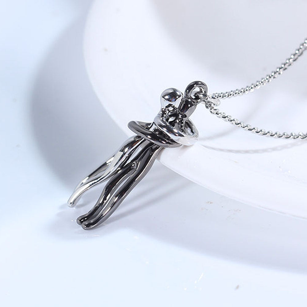 Love Hug Necklace - Unisex Couple Jewelry Simple Clavicle Chain