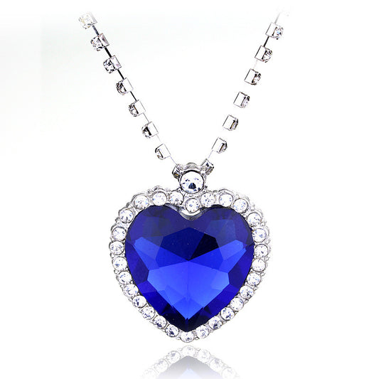 "Heart of the Sea" Crystal Pendant Necklace