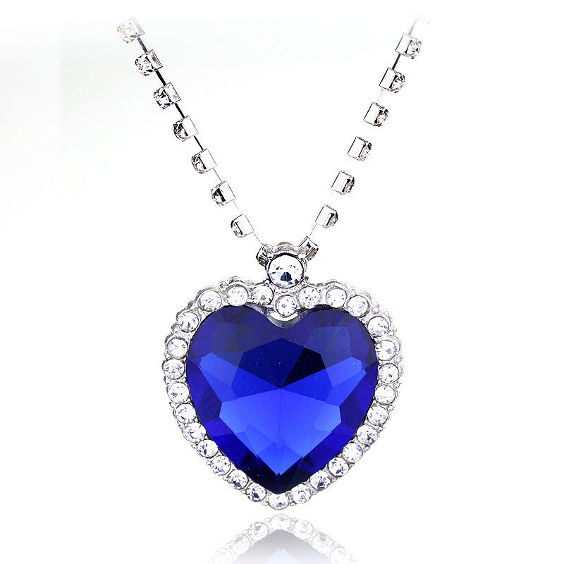 "Heart of the Sea" Crystal Pendant Necklace