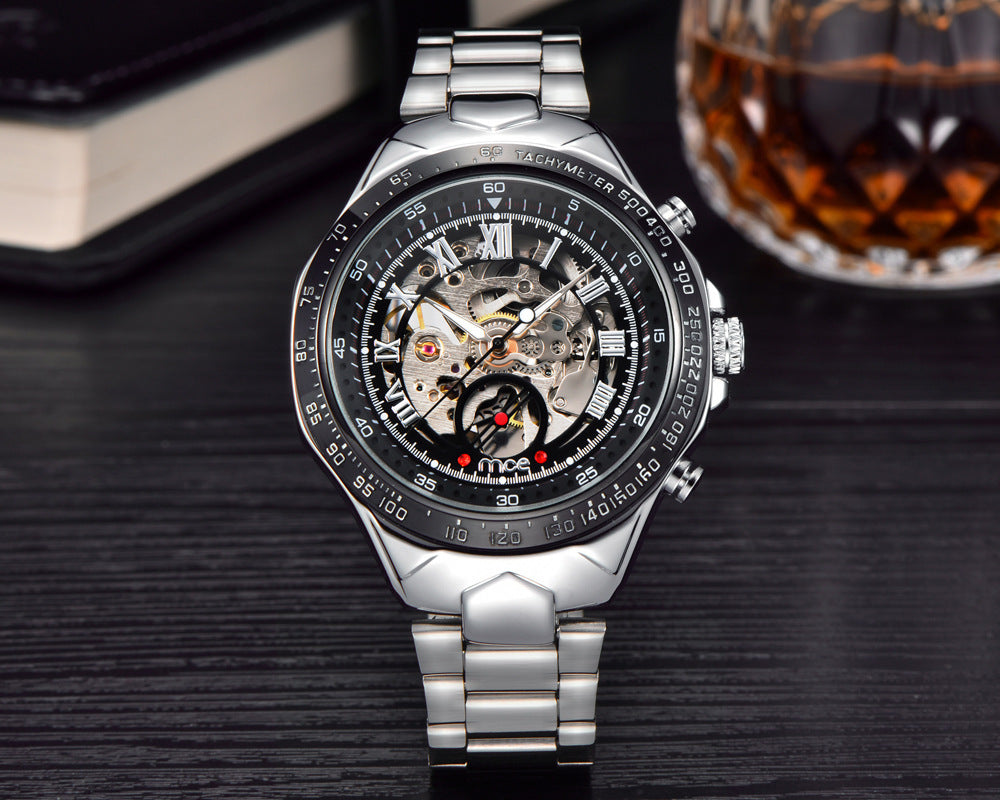Men's Luxury Gold Skeleton Automatic Mechanical Watch