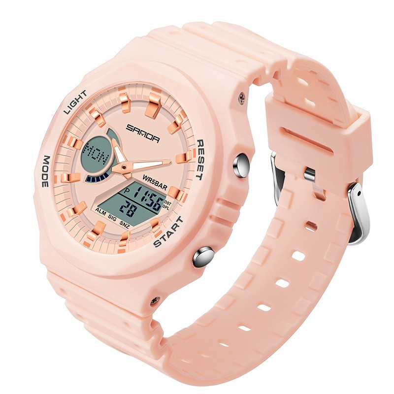 Multifunctional Sports Watch: 50M Waterproof & Dual Display