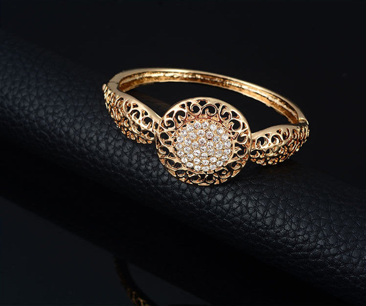 Luxury Rhinestone Four-Piece Jewelry Set