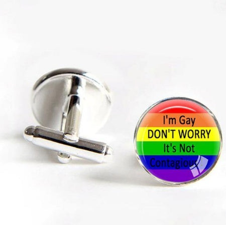Gay Pride Rainbow Cufflinks