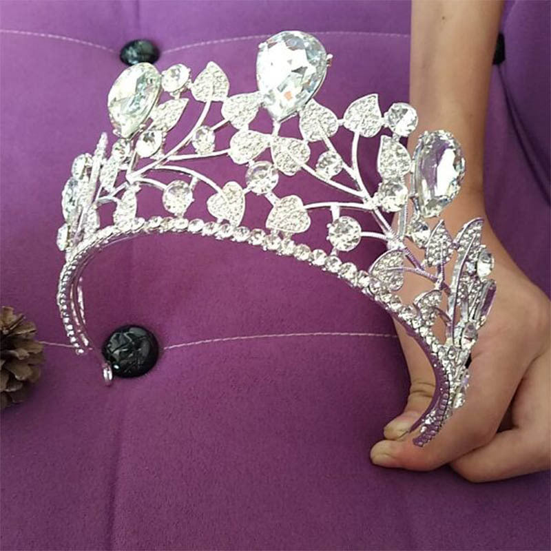 Regal Golden Leaves Bridal Crown