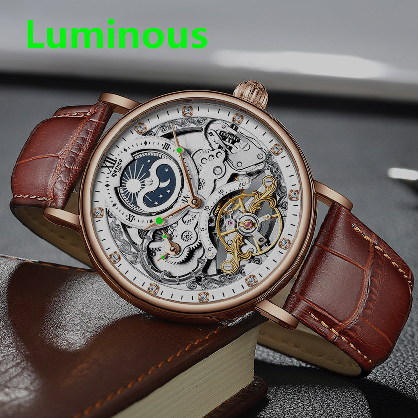 KINYUED Skeleton Automatic Mechanical Watch