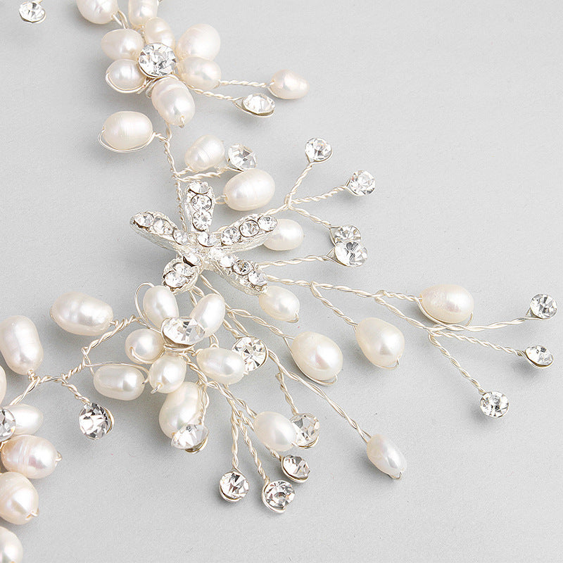 Floral Pearl & Austrian Crystal Wedding Jewelry Set