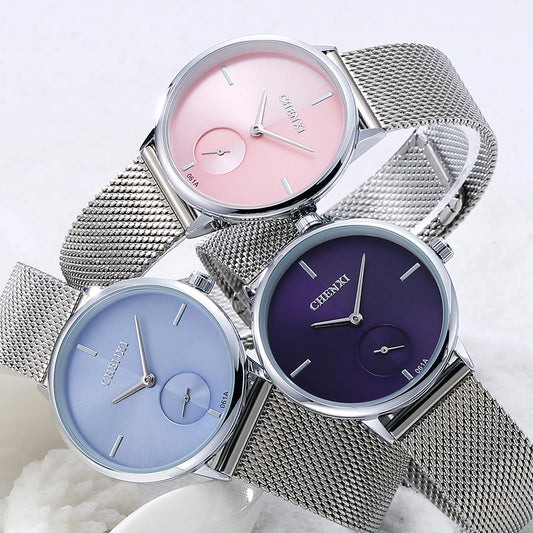 Ultra-Thin Mesh Stainless Steel Quartz Watch