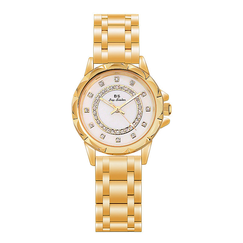 Exquisite Diamond-Accent Waterproof Quartz Watch