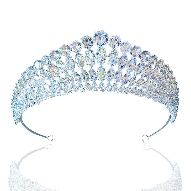Full Diamond Zircon Queen Crown
