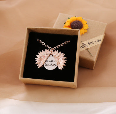 "You Are My Sunshine" Sunflower Necklace