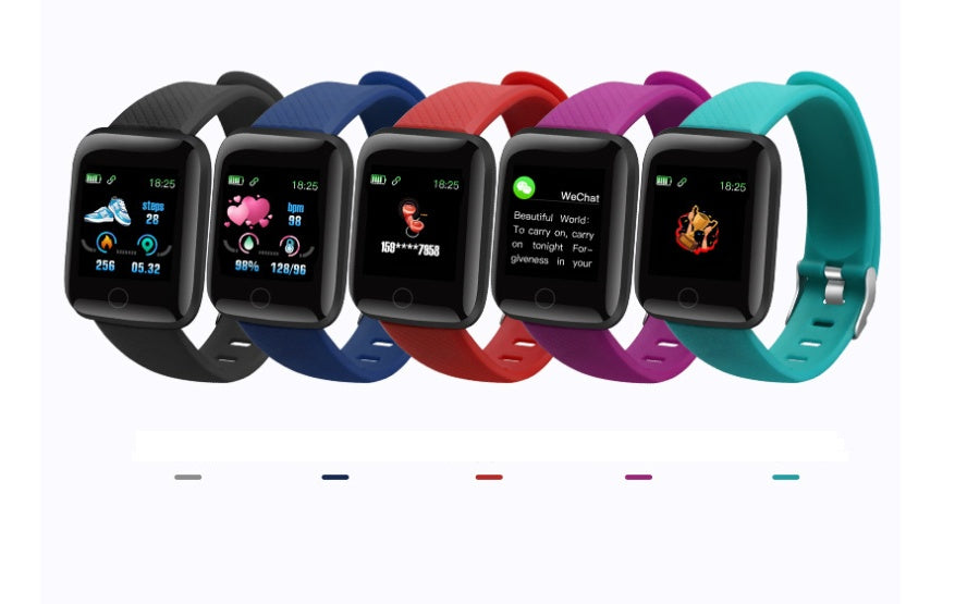 Smart Sports Bracelet with Blood Pressure and Heart Rate Monitoring