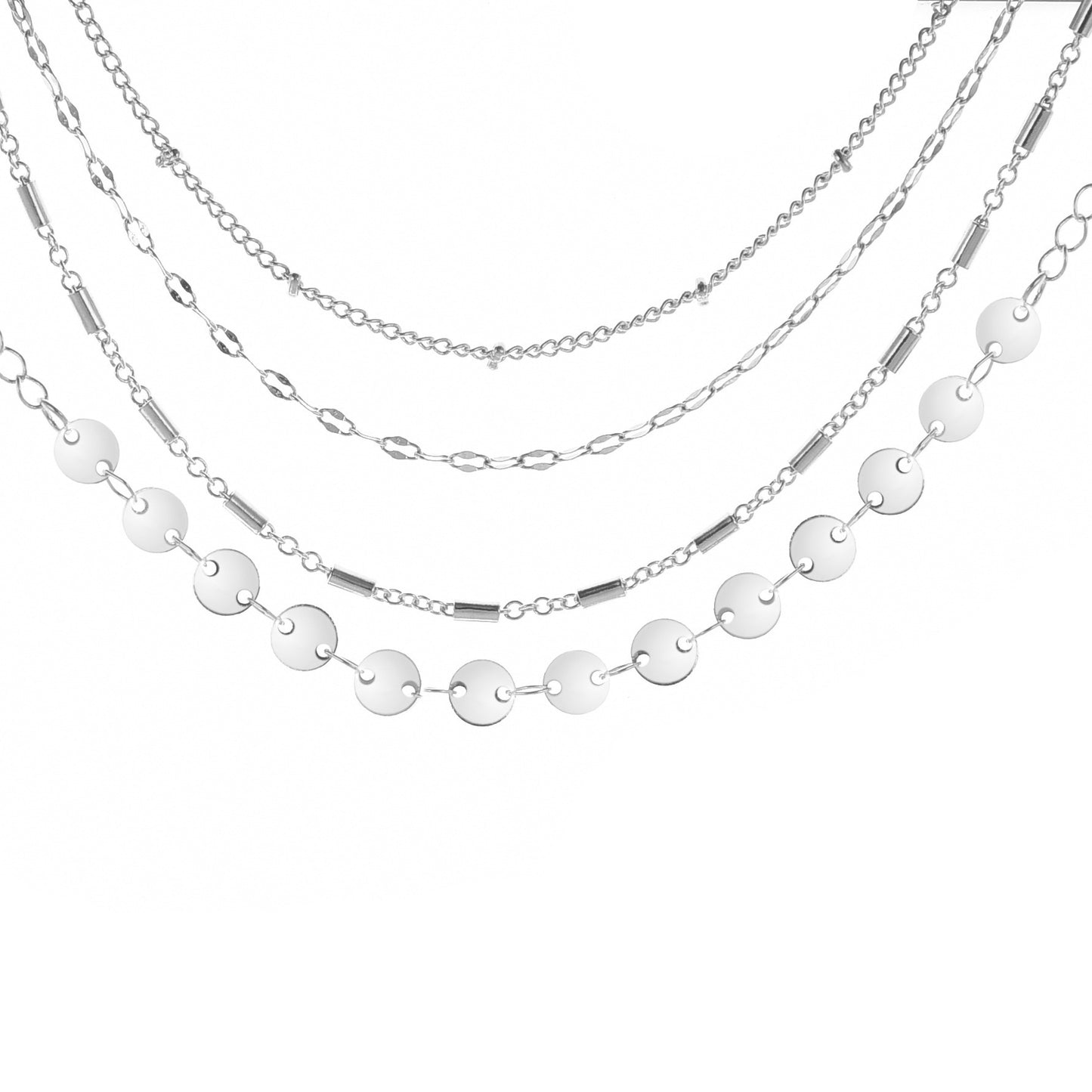 Elegant Layered Tube Chain Bracelet Set