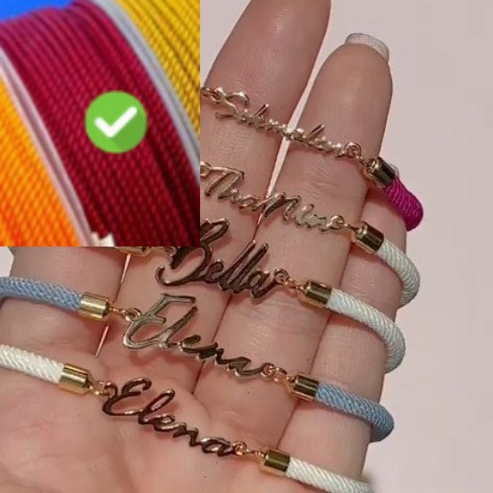 Custom Colorful Rope Name Bracelet