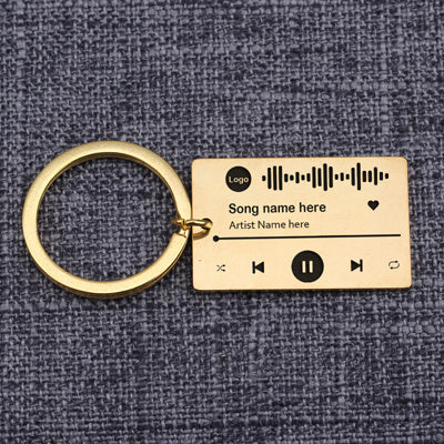 Personalized DIY Custom Music Scan Code Keychain