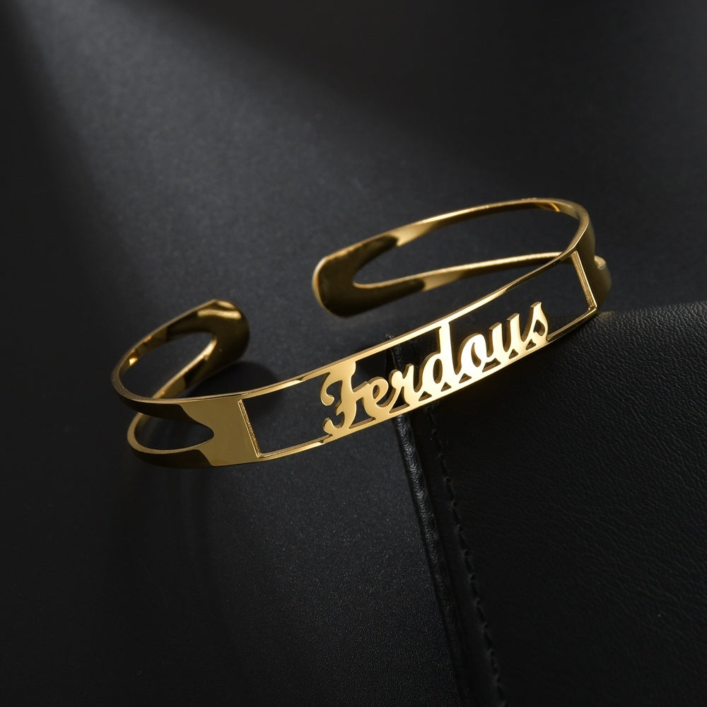 Personalized Name Stainless Steel Bangle