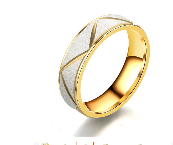 Elegant Titanium Steel Couple Ring
