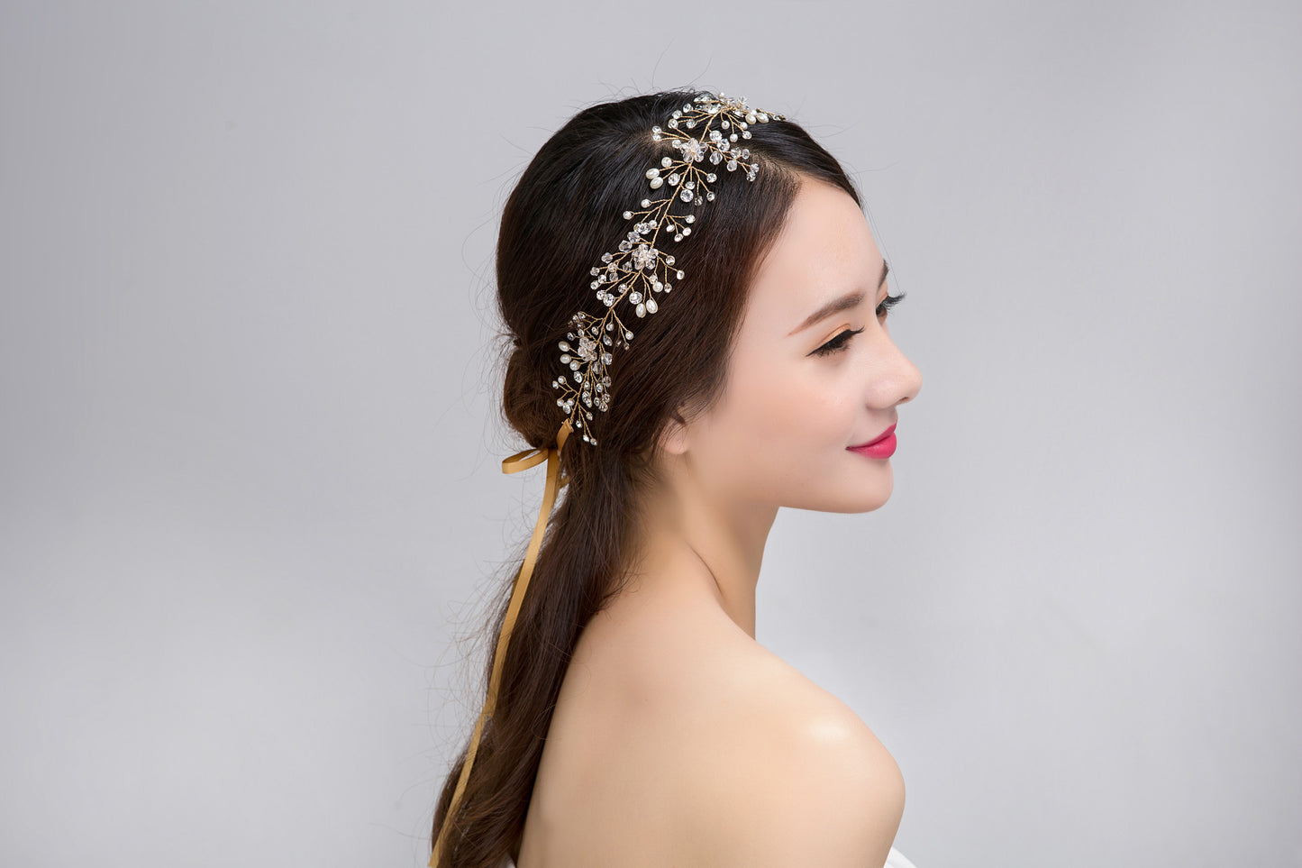 Exquisite Handmade Crystal Bridal Hair Hoop