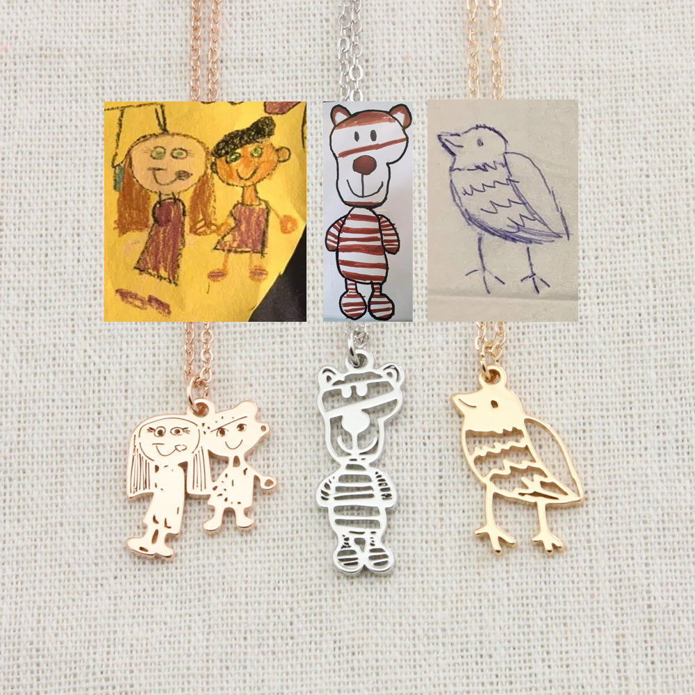 Custom Kids Artwork Necklace