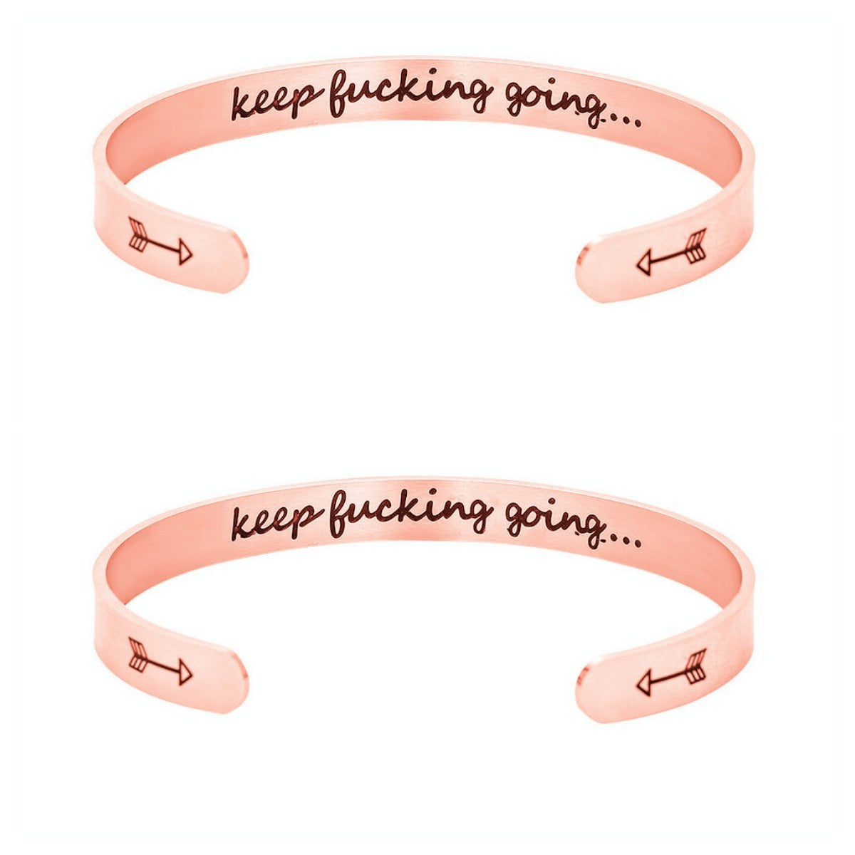 Inspirational Stainless Steel Cuff Bracelet