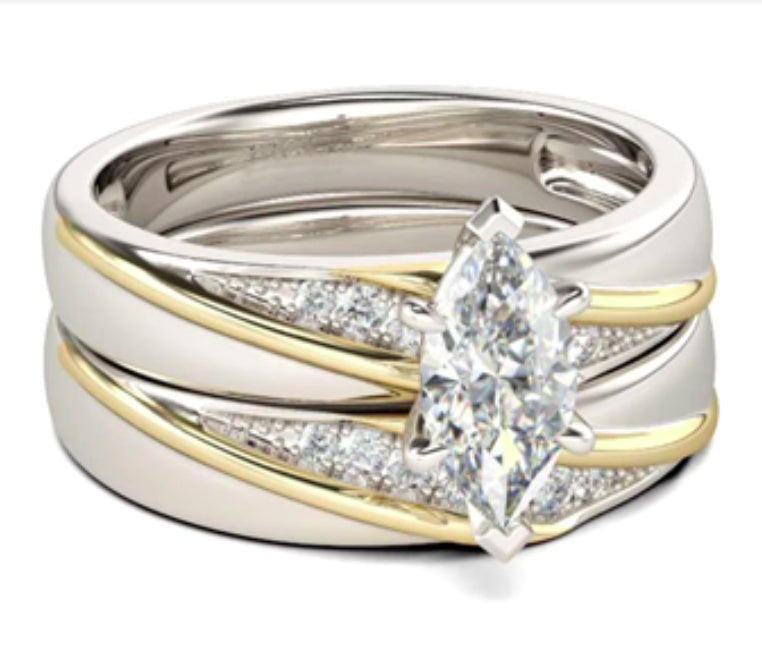 Princess Cut CZ Bridal Ring Set