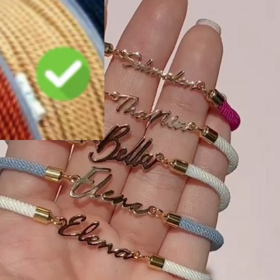 Custom Colorful Rope Name Bracelet
