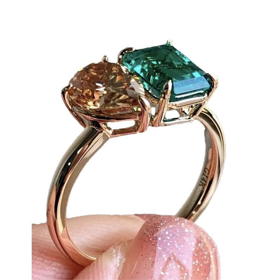 Elegant Double Main Stone Ring