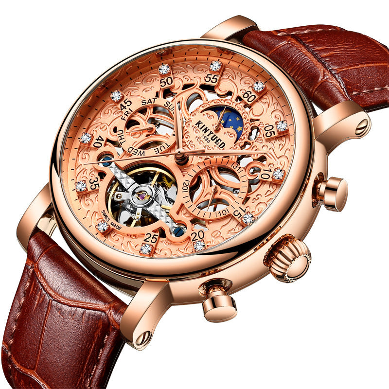 KINYUED Automatic Leather Men's Watch