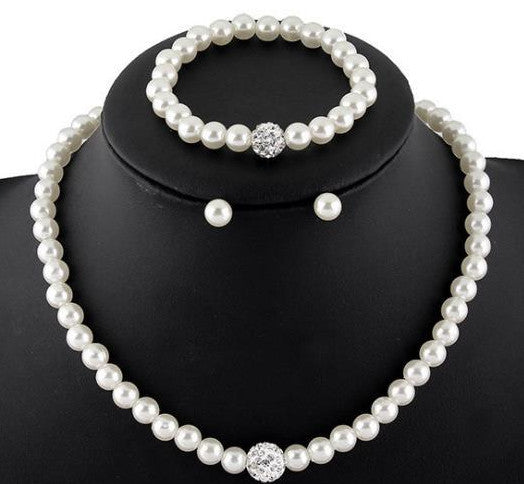 Three-Piece Pearl Jewelry Set